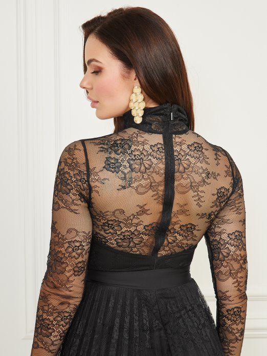 Jet Crna Mei Haljina Od čipke Pogodi Kupnju