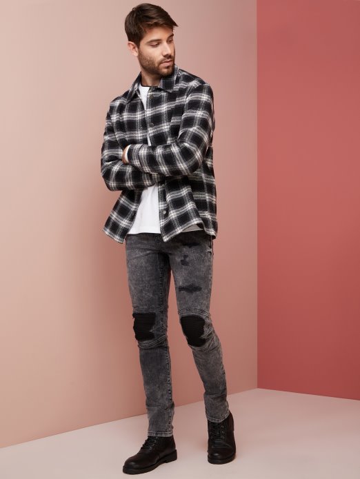 Jet Crna Multi Guess Karirana Košulja Sako Od Garlana