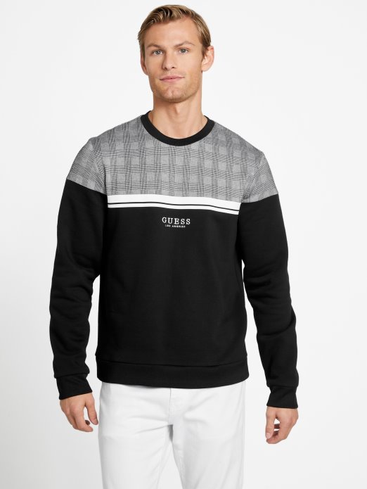 Jet Crna Multi Jaelyn Karirana Majica Dugih Rukava Guess Shopping