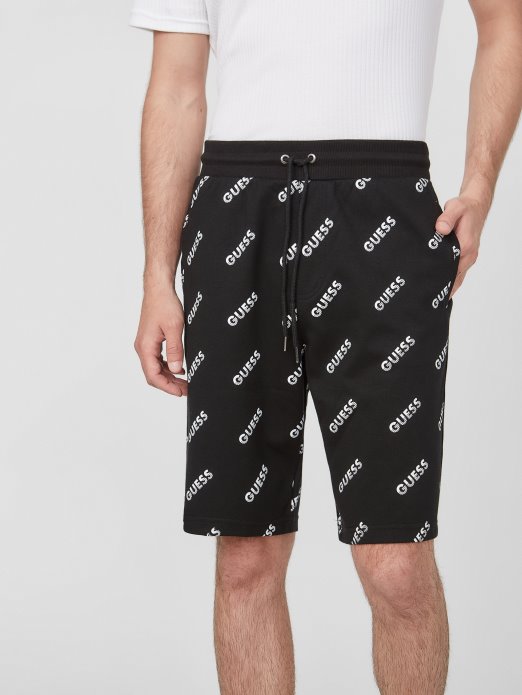 Jet Crne Montell Logo Kratke Hlače Guess Shopping