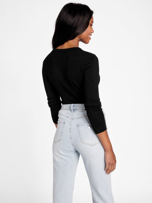 Jet Crni Guess Džemper Za Kupovinu S Logotipom Eco Flossia