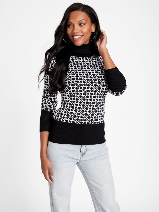 Jet Crni Multi Guess Shopping Eko Lohan Džemper S Dolčevitom