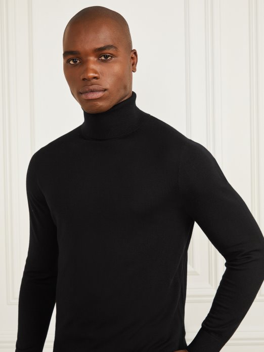 Jet Crni Pulover Od Merino Vune S Okruglim Izrezom Guess Shopping