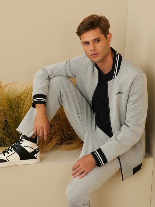 Jett Teksturirana Ljetna Jakna Guess Shopping Siva