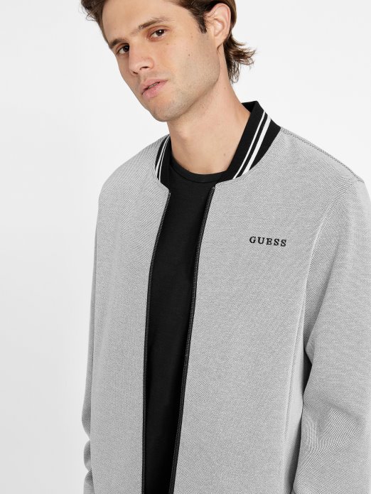 Jett Teksturirana Ljetna Jakna Guess Shopping Siva