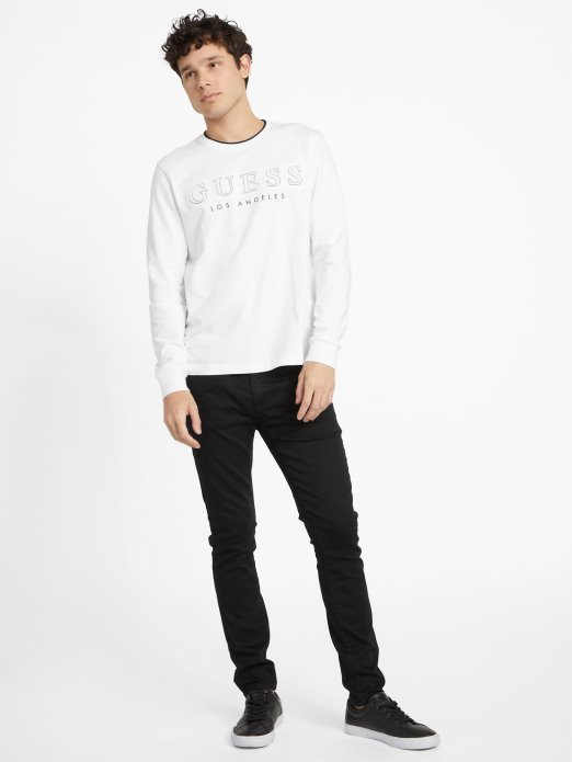 Kalico Logo Majica Dugih Rukava Guess Shopping čista Bijela