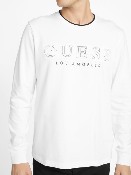 Kalico Logo Majica Dugih Rukava Guess Shopping čista Bijela