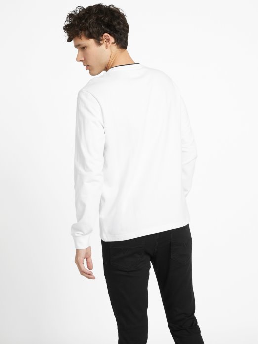 Kalico Logo Majica Dugih Rukava Guess Shopping čista Bijela