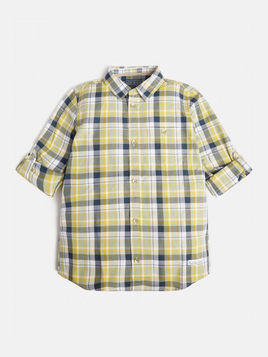 Karirana Košulja Višebojni Uzorak Guess Shopping