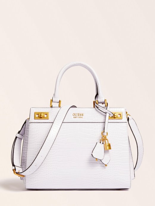 Katey Croc Print Torbica Guess Shopping Lila