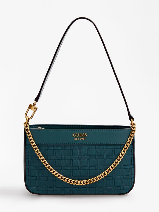 Katey Tkana Mini Torba Za Rame Guess Shopping Zelena