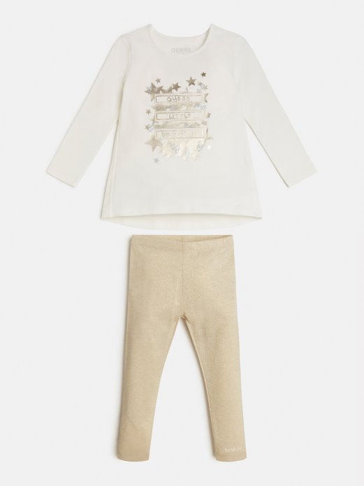 Komplet Majica I Tajica Bijeli Guess Shopping