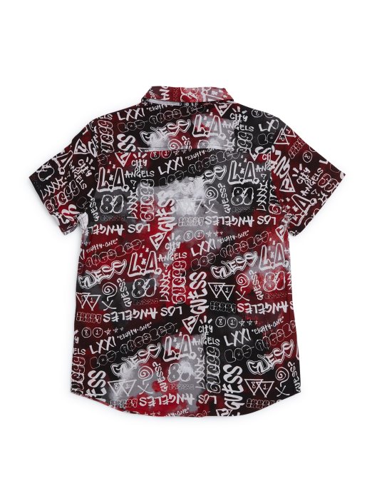 Košulja S Logotipom Bryce (7-16) Grafiti Print Chili Red Guess Shopping