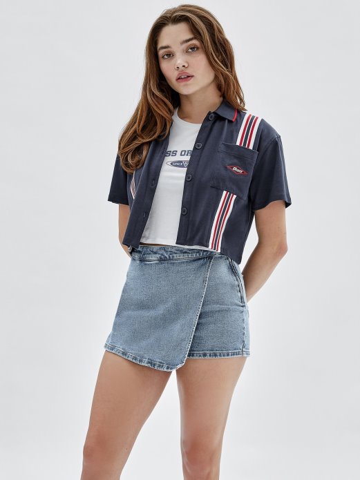 Košulja S Prednjim Džepom Guess Shopping Plava