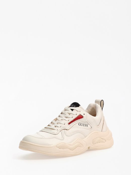 Kožne Bassano Tenisice Za Trčanje Guess Shopping Bijele
