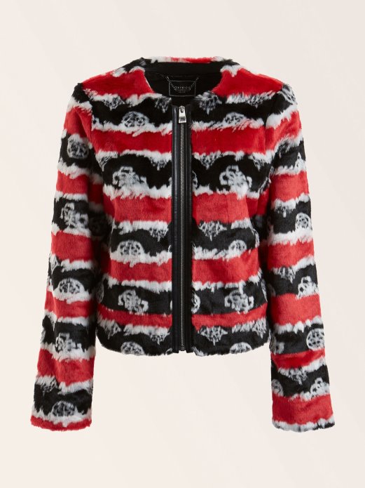 Kratka Jakna Od Umjetnog Krzna Guess Shopping Ružičasta