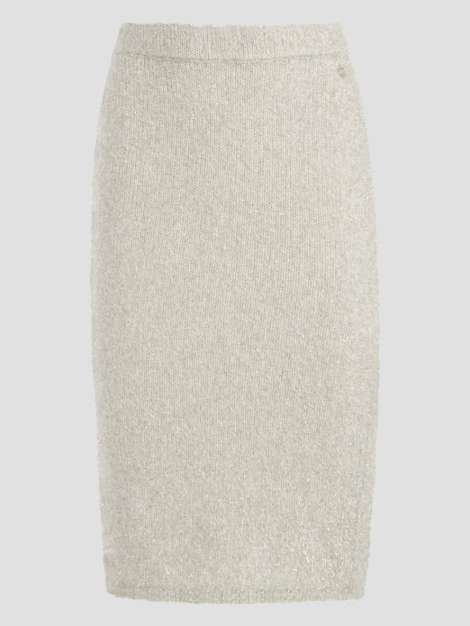 Krem Bijela Multi Guess Shopping Tinsley Fuzzy Džemper Suknja