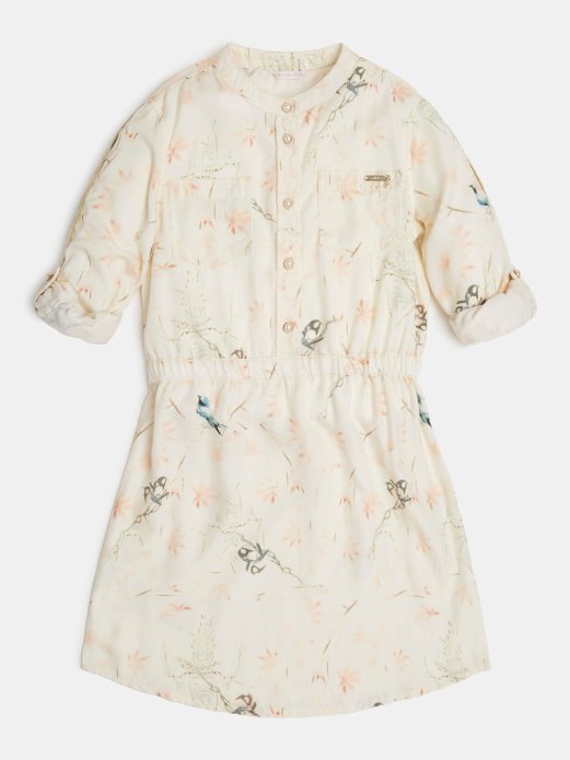 Krema Guess Shopping Jewel Buttons Haljina