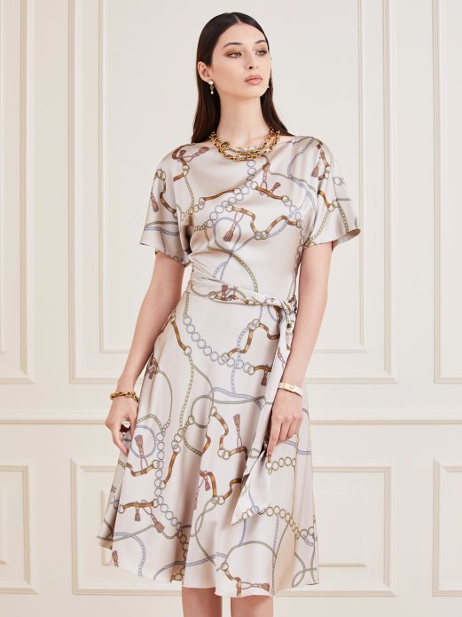 Krema Marciano All Over Print Dress Guess Shopping