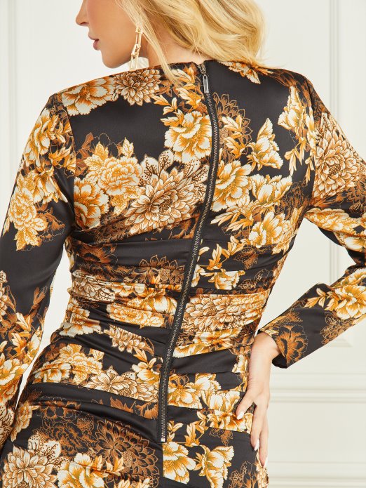 Kristalna Haljina Nakon Tamnog Cvjetnog Printa Guess Shopping