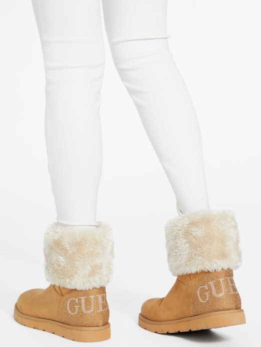 Lagane Prirodne Svjetlucave čizme Od Umjetnog Striže Guess Shopping