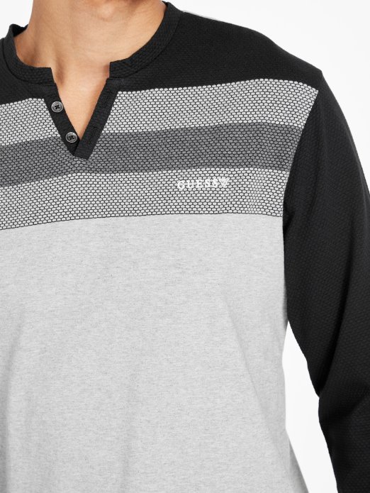 Lennox Color-block Majica Dugih Rukava Jet Crna Multi Guess Shopping