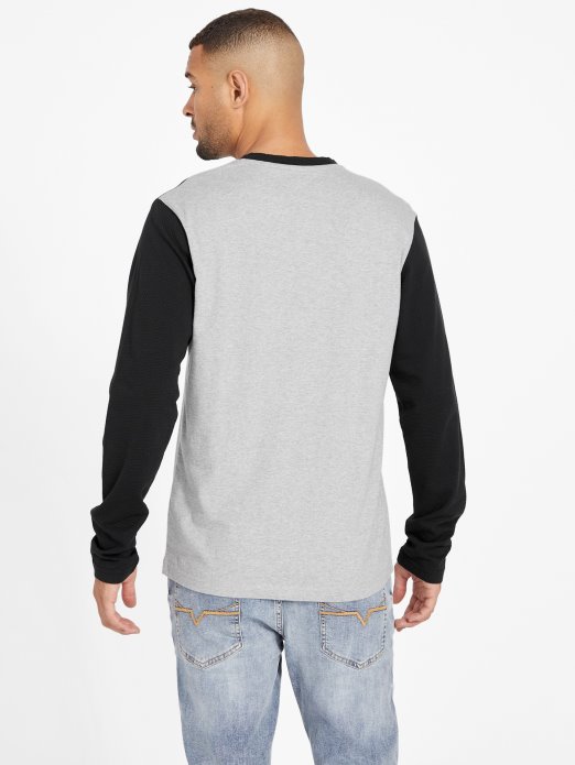 Lennox Color-block Majica Dugih Rukava Jet Crna Multi Guess Shopping