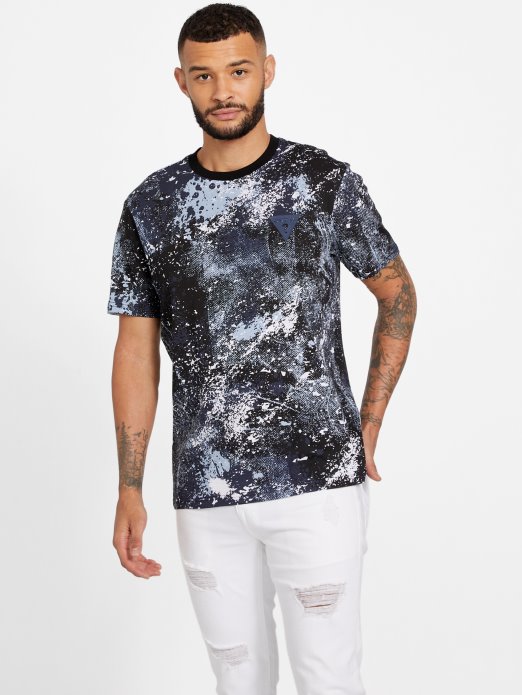 Leo Modna Majica S Okruglim Izrezom Jet Crna Guess Shopping