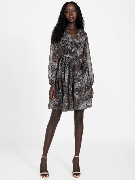 Leopard Jacquard Multi Eco Avelina Kratka Haljina Guess Shopping