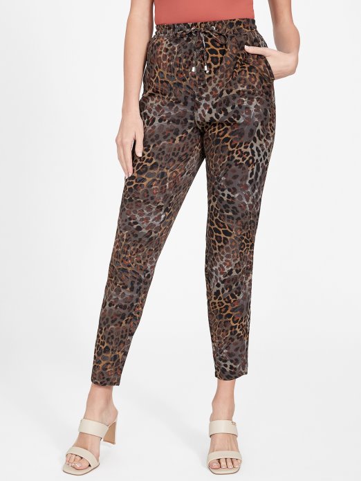 Leopard Jacquard Multi Fadey Hlače S Printom životinja Guess Shopping