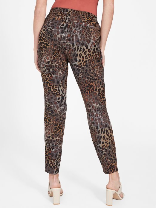 Leopard Jacquard Multi Fadey Hlače S Printom životinja Guess Shopping