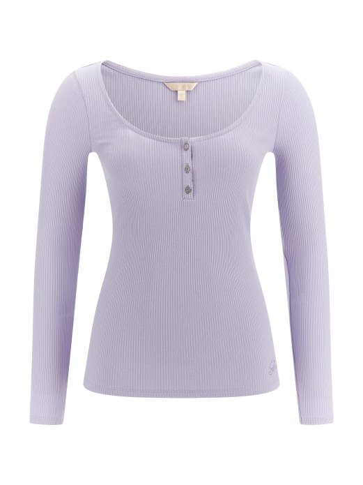 Lila Jewel Buttons Top Guess Shopping