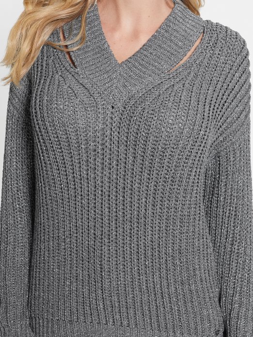 Lise Džemper S Izrezima Guess Shopping Mindful Lurex Multi