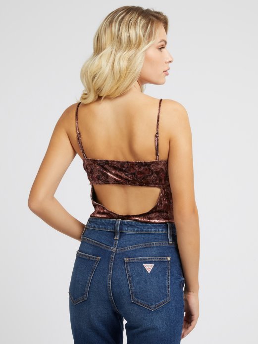 Ljubičasto Guess Shopping Baršunasto Tijelo S Cvjetnim Printom