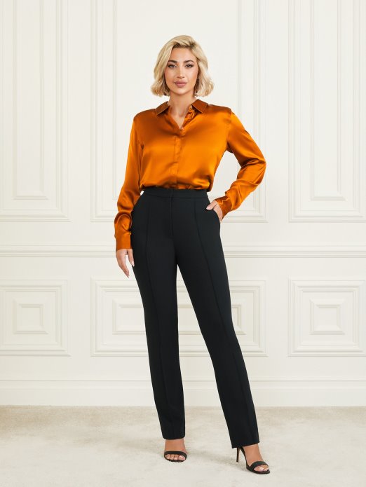 Logan Ravne Hlače Jet Crne Guess Shopping