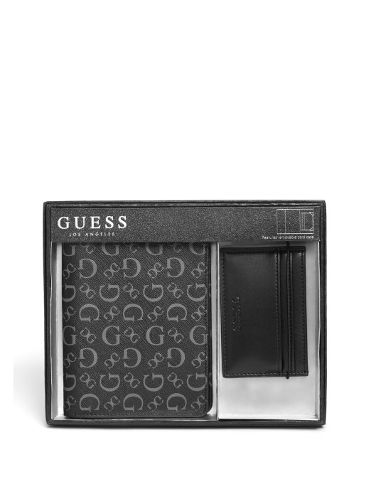 Logo Futrola Za Putovnicu Poklon Set Guess Shopping Crna
