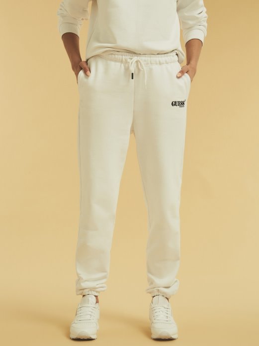 Logo Jogging Pant White Guess Shopping