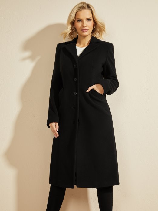 Londonski Kaput Guess Shopping Jet Crni