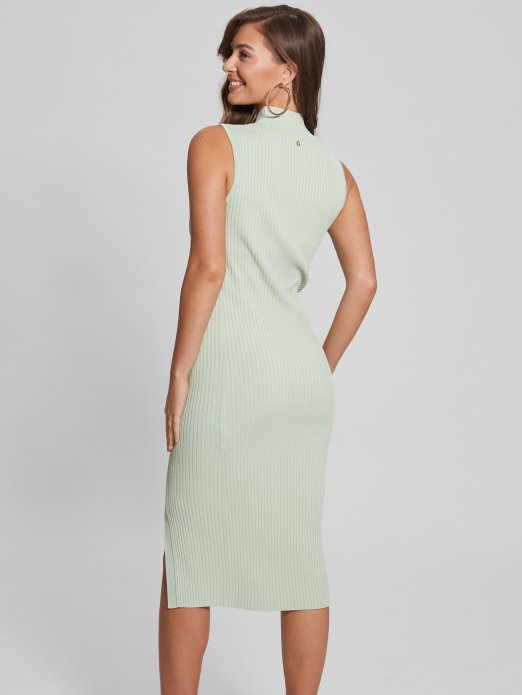 Louise Džemper Haljina Guess Shopping Maglovito Zelena