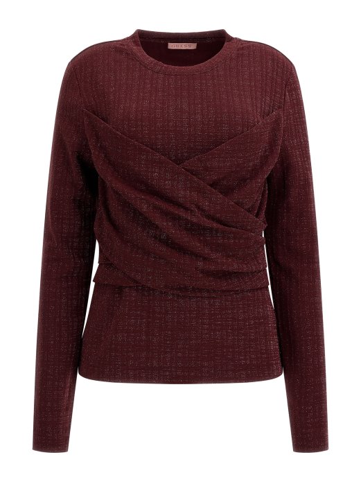 Lurex Detalji Gornji Dio Džempera Sivi Guess Shopping