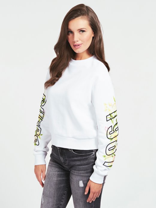 Majica Kratkih Rukava S Bijelim Vezom Logotipa Guess Shopping