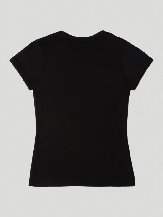 Majica Kratkih Rukava S Logom Trokut Crna Guess Shopping