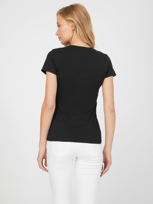 Majica S Logotipom Anisa Jet Crna Guess Shopping
