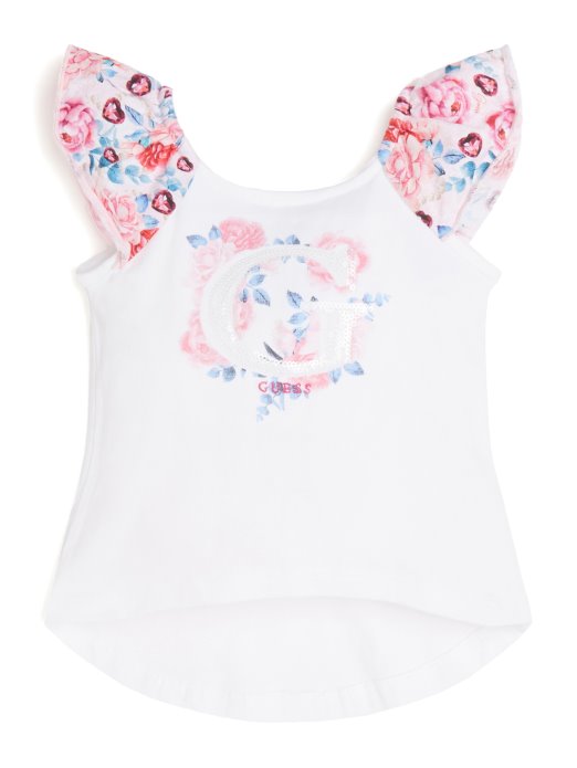 Majica S Logotipom S Volanima (2-7) Guess Shopping čista Bijela