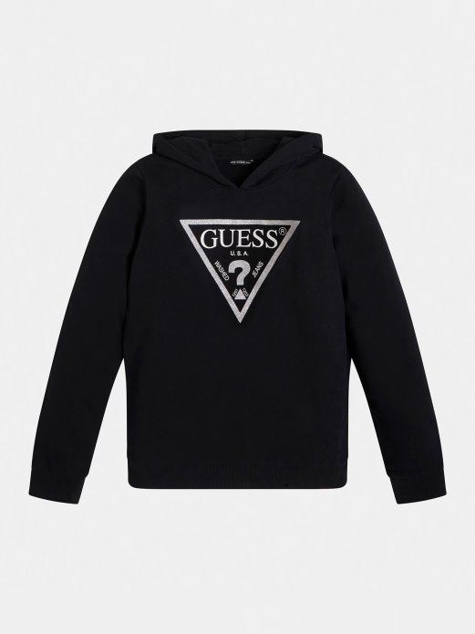 Majica S Logotipom Trokuta Guess Shopping Crna Novi Trend