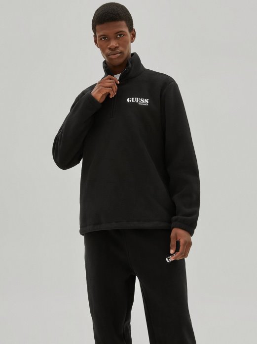 Majica S Patentnim Zatvaračem Crna Guess Shopping