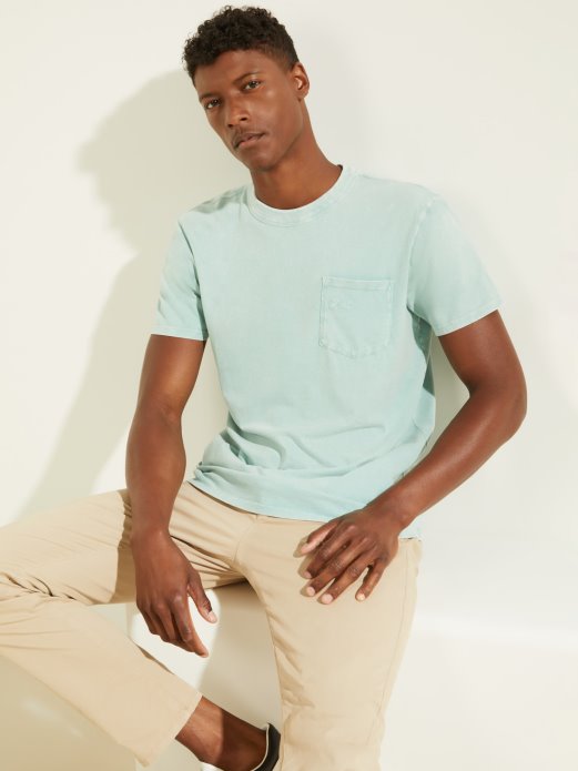 Majica S Prednjim Džepom Plava Guess Shopping