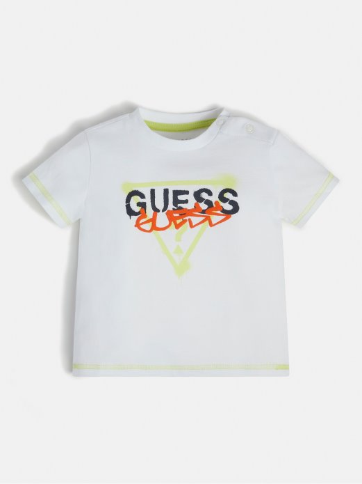 Majica S Prednjim Logom Bijela Guess Shopping