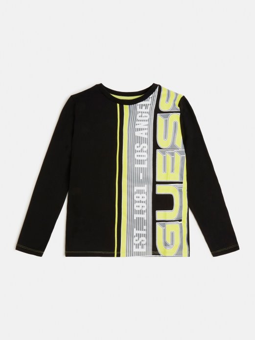 Majica S Prednjim Logom Crna Guess Shopping