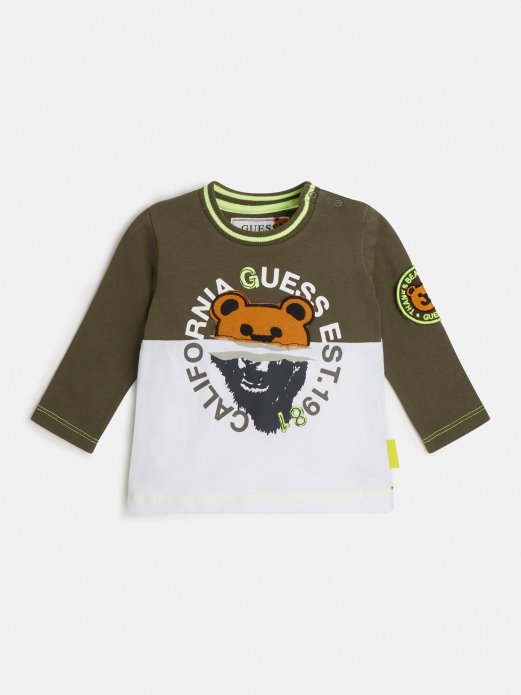 Majica S Prednjim Zakrpom Bijela Guess Shopping